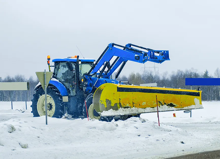 Heavy Equipment Snow Stacking Pushing